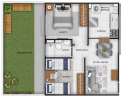 Apartamento com 02 dormitórios no Residencial Porto Munique 