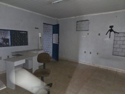 Pavilhão com casas no bairro Canudos 