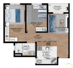 Apartamentos com 02 dormitórios no Residencial Monte Cristo 