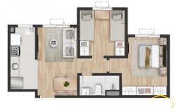 Apartamentos com 02 dormitórios no Residencial Sky  