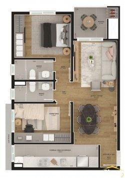 Apartamentos com 02 dormitórios no Condomínio You 