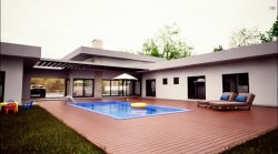 Casa de alto padrão com 04 suítes em Lomba Grande 