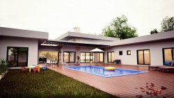 Casa de alto padrão com 04 suítes em Lomba Grande 