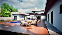 Casa de alto padrão com 04 suítes em Lomba Grande 
