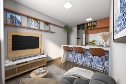 Apartamentos com 01 e 02 dormitórios no Residencial Lisboa 