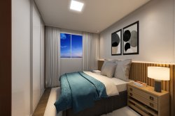 Apartamentos com 01 e 02 dormitórios no Residencial Lisboa 